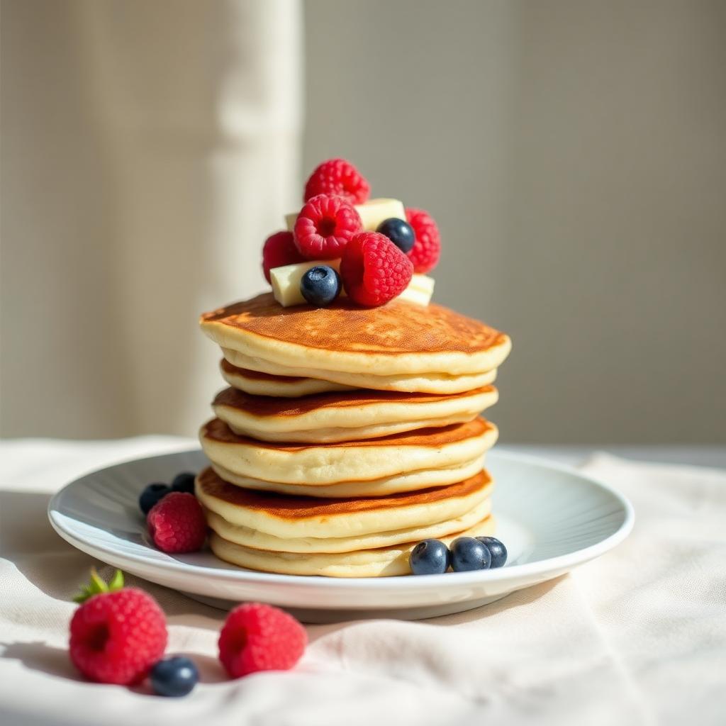 Keto pancakes with berries