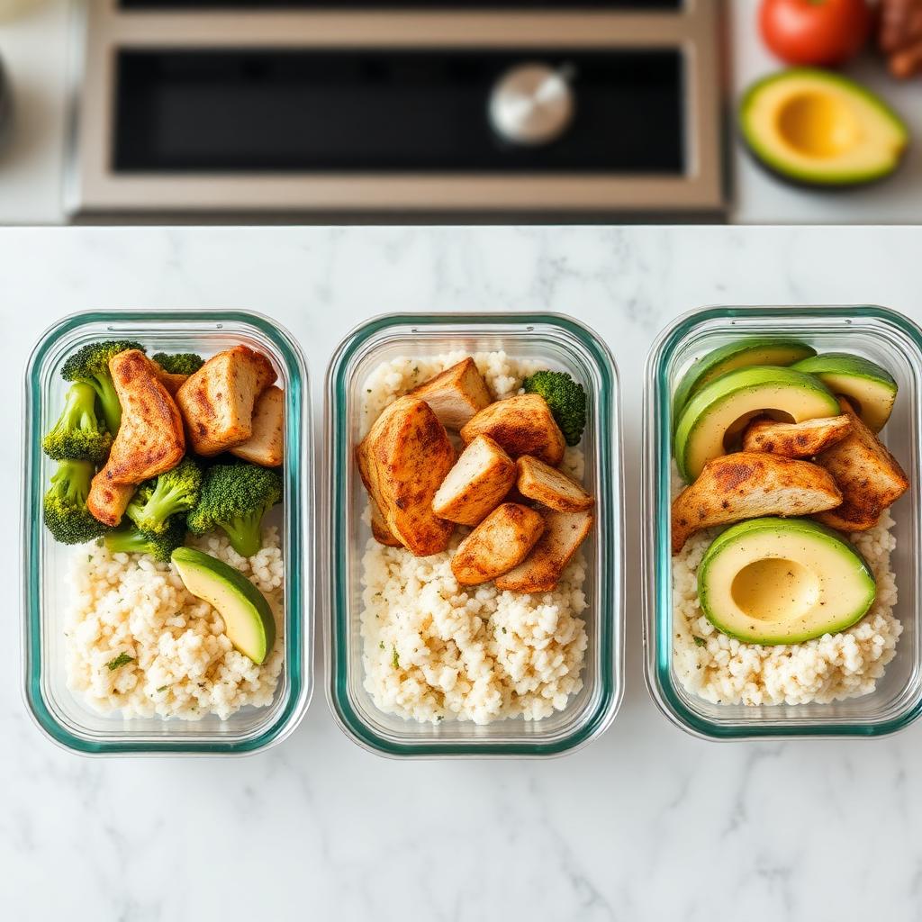 Chicken Cauliflower Meal Prep Bowls
